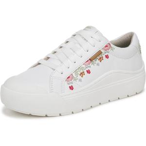 Dr. Scholl’s Women’s Time Off Sneaker(White Floral Embroidery)