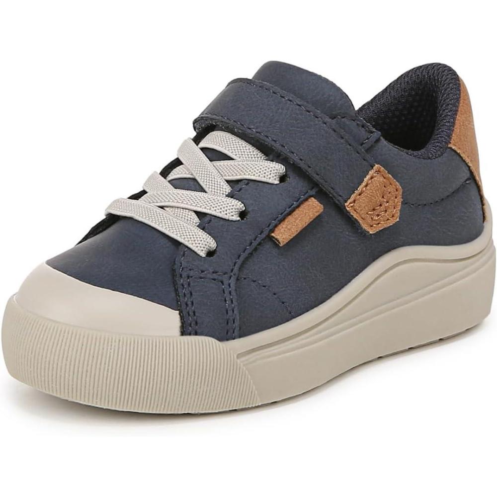 imageDr Scholls BabyGirls Time Off Toddler SneakerNavy Blue Faux Leather