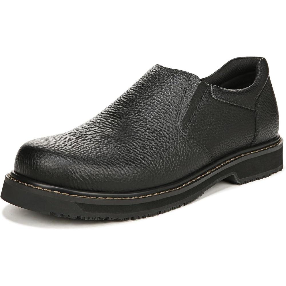 imageDr Scholls Shoes Mens Winder II Slip Resistant Work LoaferBlack Leather