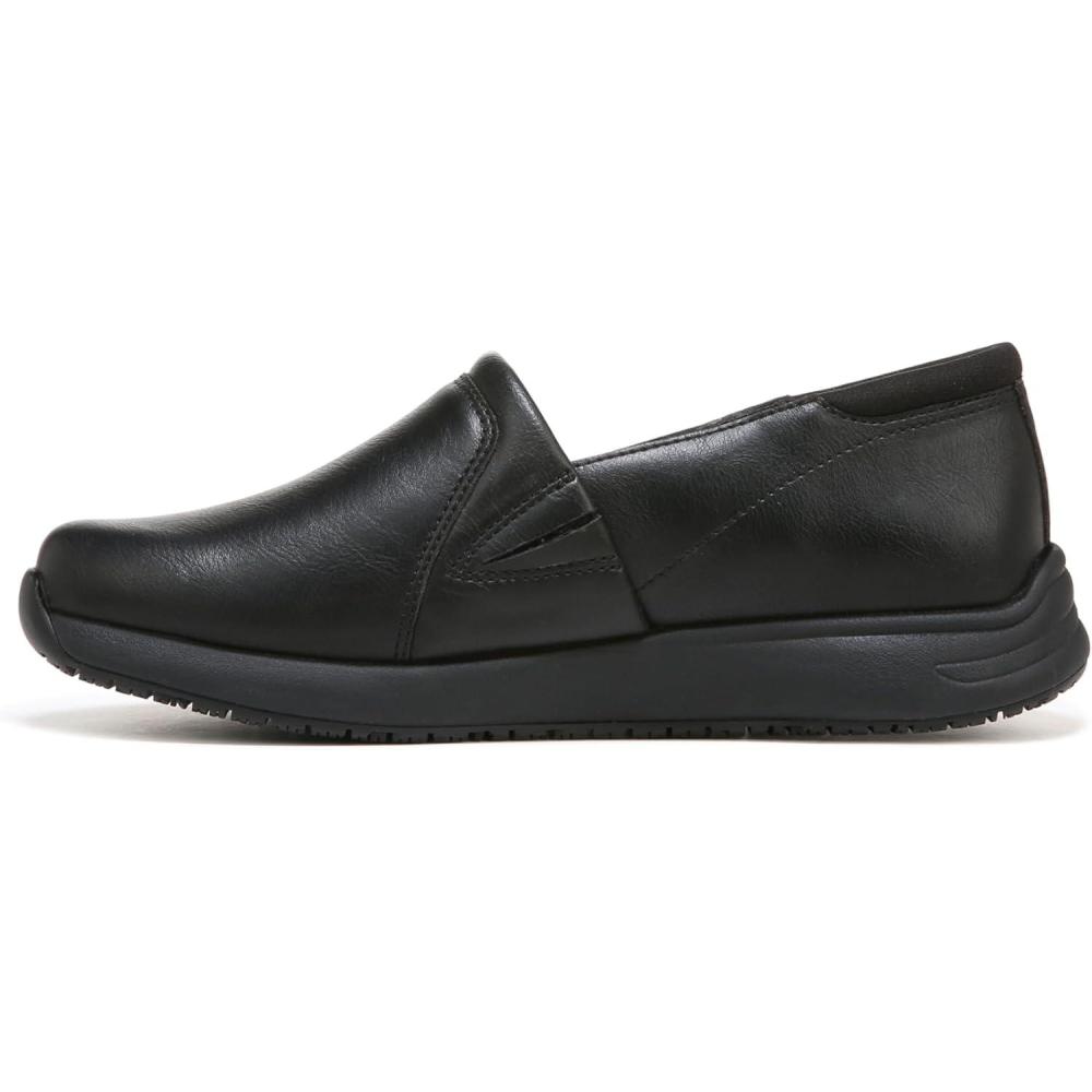 imageDr Scholls Shoes Womens Dive In Slip Resisatnt Work Slip On LoaferBlack Smooth