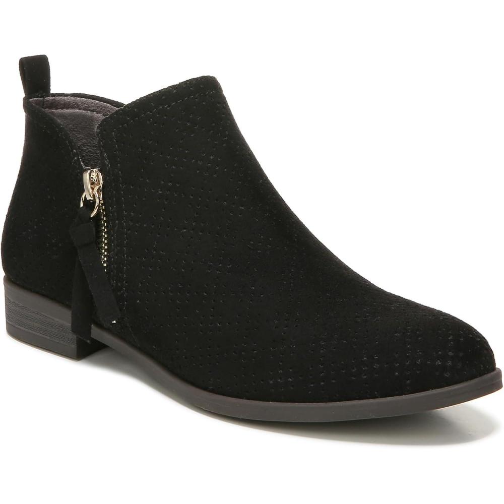 imageDr Scholls Shoes Womens Rate Zip Ankle BootBlack Fabric