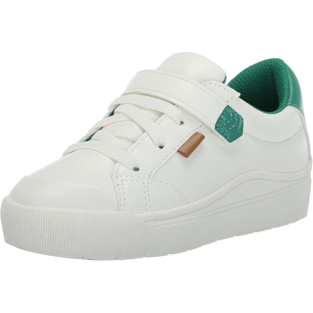 imageDr Scholls Work BabyBoys Time Off Toddler SneakerWhiteGreen Smooth