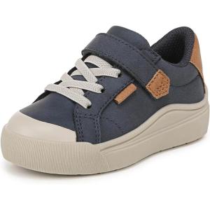 Dr. Scholl’s Baby-Girls Time Off Toddler Sneaker(Navy Blue Faux Leather)