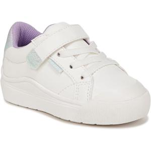 Dr. Scholl’s Baby-Girls Time Off Toddler Sneaker(White/Purple)