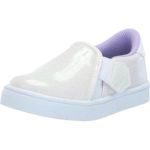 Dr. Scholl’s Kids Baby-Girl’s Madison Toddler Slip on Sneaker(White Glitter)