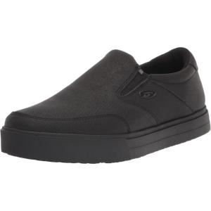 Dr. Scholl’s Shoes Men’s Valiant Slip Resistant Work Sneaker(Black)