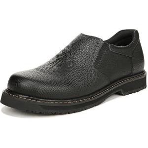 Dr. Scholl’s Shoes Men’s Winder II Slip Resistant Work Loafer(Black Leather)