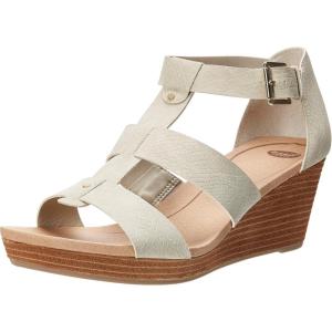 Dr. Scholl’s Shoes Women’s Barton Wedge Platform Sandal(Greige Snake Print)