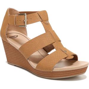 Dr. Scholl’s Shoes Women’s Barton Wedge Platform Sandal(Saddle Snake Print)