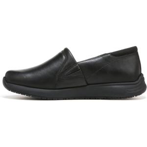 Dr. Scholl’s Shoes Women’s Dive In Slip Resisatnt Work Slip On Loafer(Black Smooth)