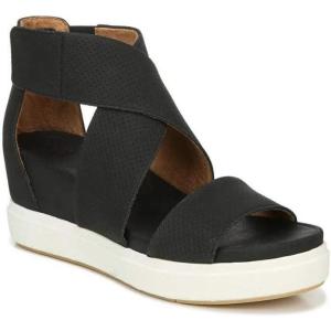 Dr. Scholl’s Shoes Women’s Sheena Wedge Sandal(Black Smooth)