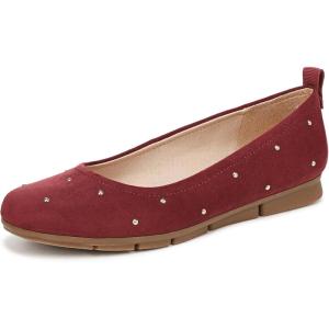 Dr. Scholl’s Shoes Women’s Timeless Ballet Flat, Burgundy Red, 9