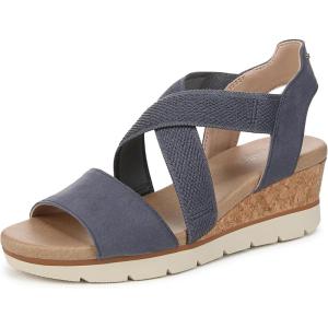 Dr. Scholl’s Women’s Just Cute Wedge Sandal(Oxide Blue Smooth)