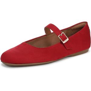 Dr. Scholl’s Women’s Wexley Mary Jane Flat(Scarlet Red)