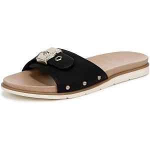 Dr. Scholl’s Work womens Nice Iconic Flat Sandal(Black)