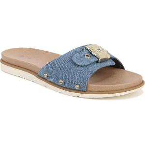 Dr. Scholl’s Work womens Nice Iconic Flat Sandal(Blue Denim)