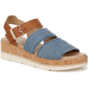 Dr. Scholl’s womens Once Twice(Blue Denim/Cork)