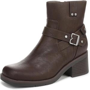 Dr. Scholl’s Shoes Women’s Janis Motorcycle Boot(Dark Brown Vintage)