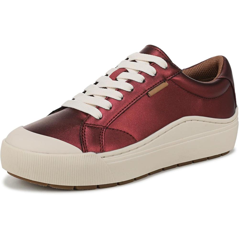 imageDr Scholls Womens Time Off SneakerBurgundy Red Metallic