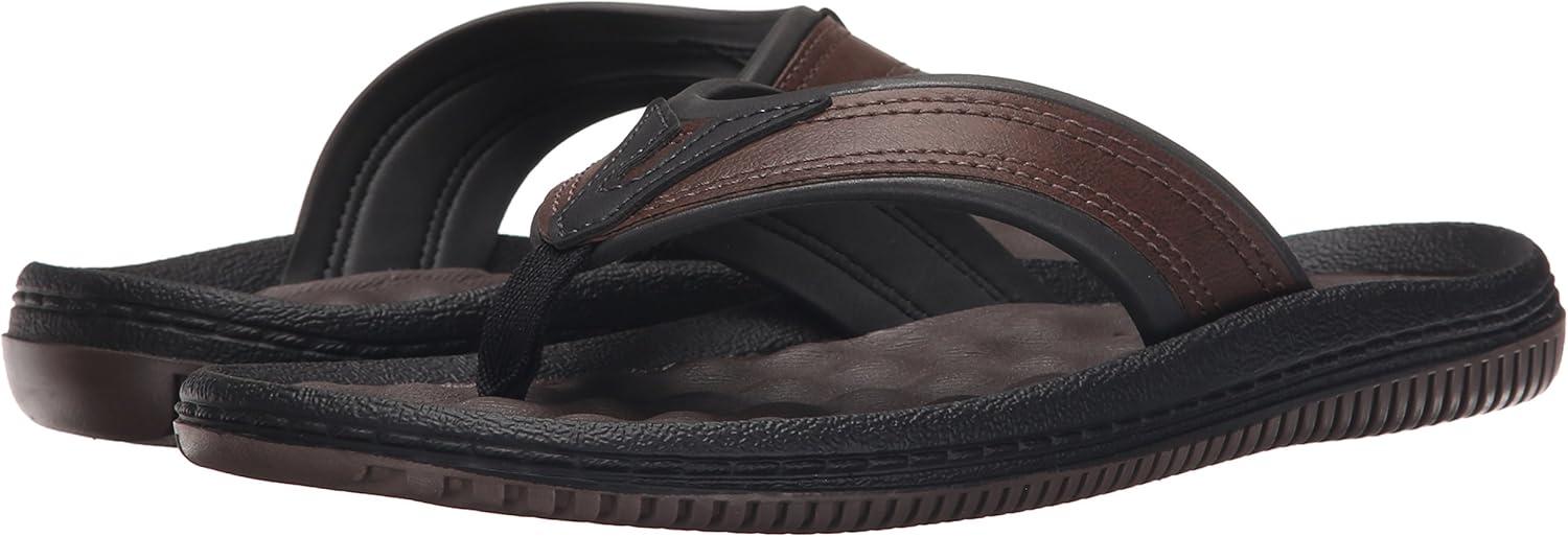 imageDr Scholls Mens Donnar Flip FlopBrownBlack