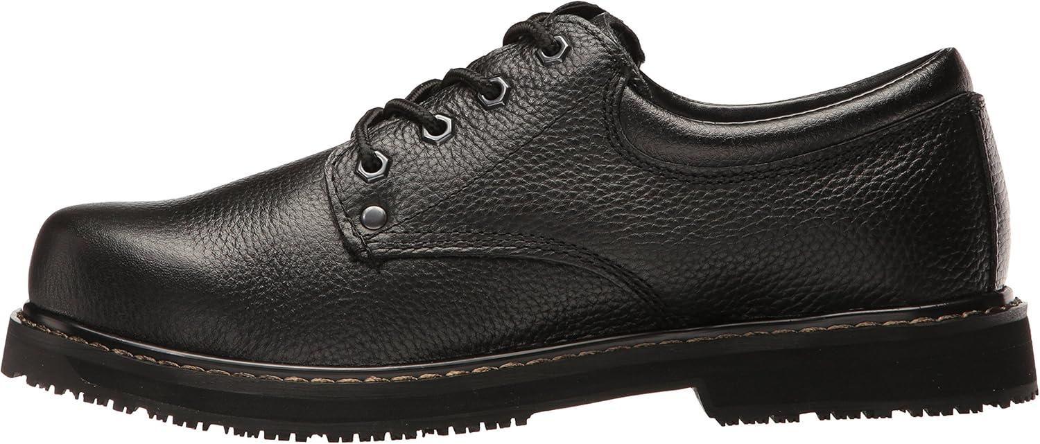 imageDr Scholls Shoes Mens Harrington II Slip Resistant Work OxfordBlack Leather12 Wide