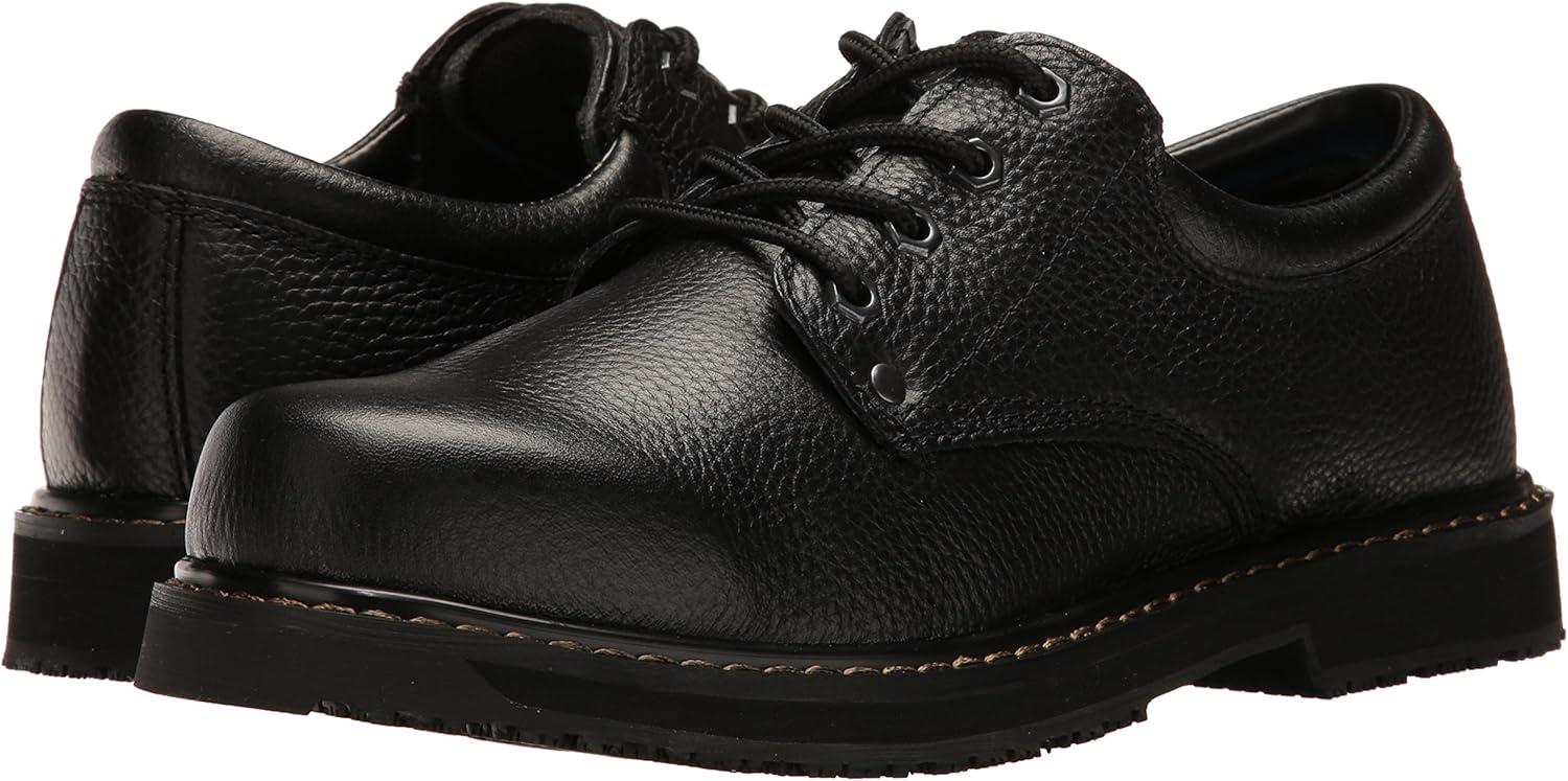 imageDr Scholls Shoes Mens Harrington II Slip Resistant Work OxfordBlack Leather12 Wide