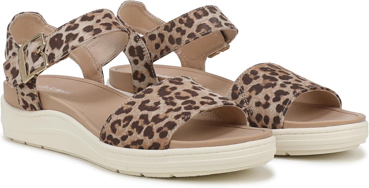 imageDr Scholls Shoes Womens Time Off Sky SandalLeopard Animal Print