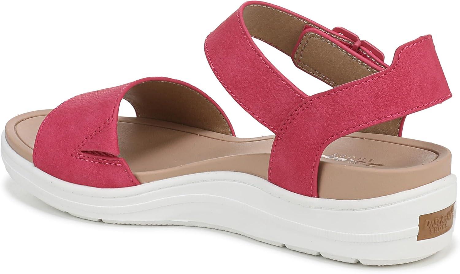 imageDr Scholls Shoes Womens Time Off Sky SandalPink Punch Faux Leather