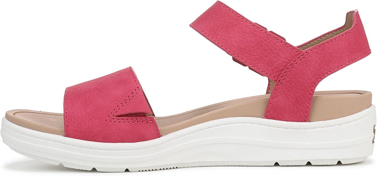 imageDr Scholls Shoes Womens Time Off Sky SandalPink Punch Faux Leather