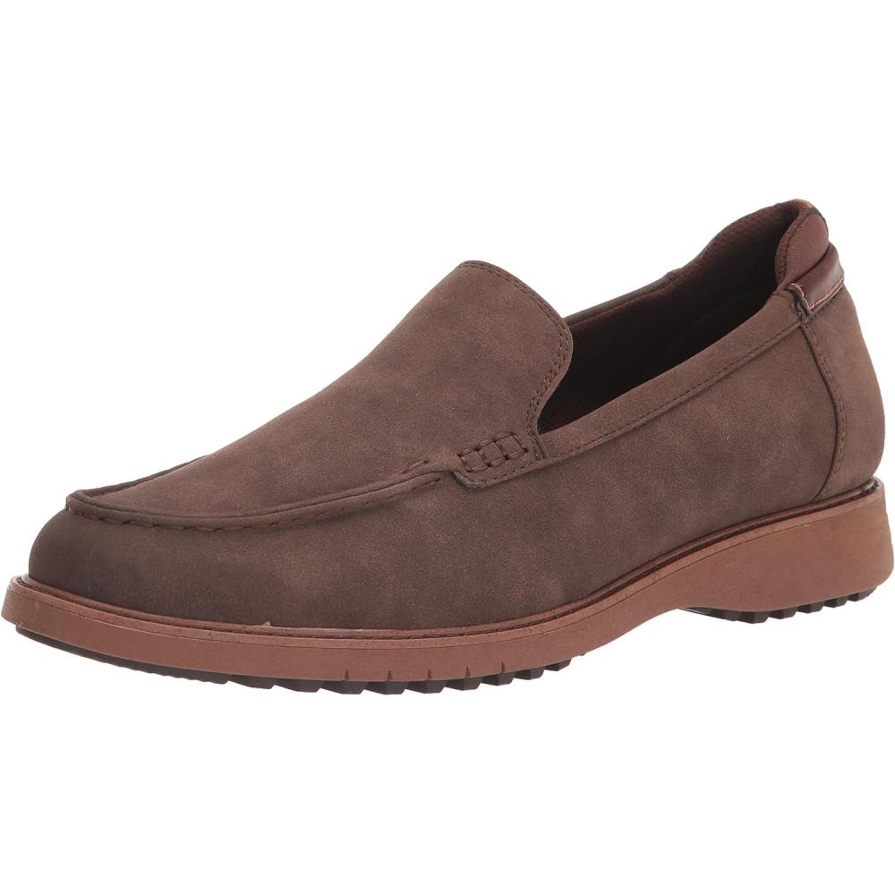 imageDr Scholls Mens Sync Up Moc SliponsChestnut Brown Synthetic