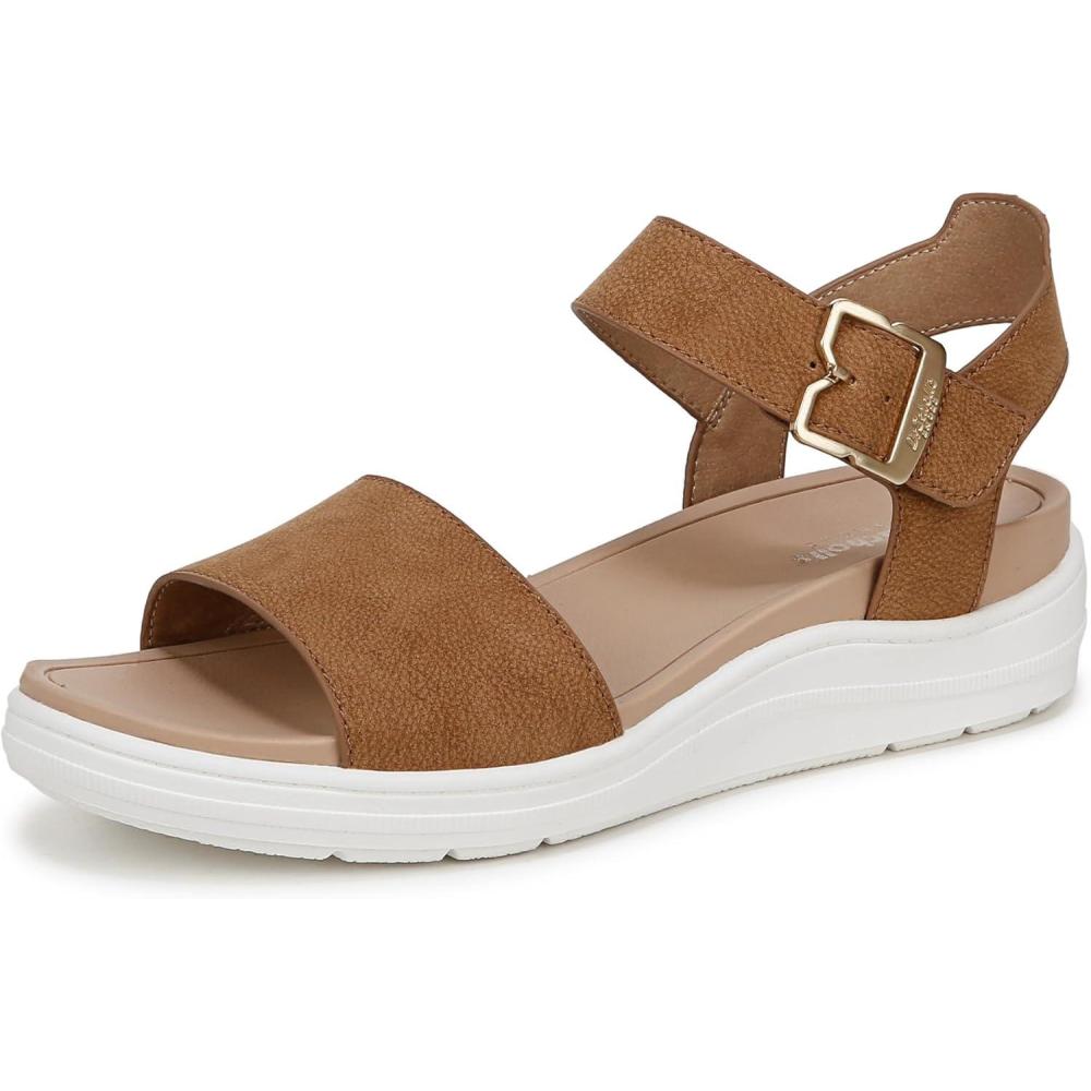 imageDr Scholls Shoes Womens Time Off Sky SandalHoney Brown Smooth