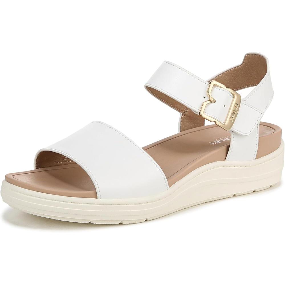 imageDr Scholls Shoes Womens Time Off Sky SandalWhite Smooth