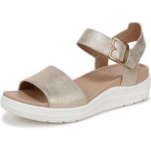 Dr. Scholl’s Shoes Women’s Time Off Sky Sandal(Gold Smooth)