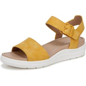 Dr. Scholl’s Shoes Women’s Time Off Sky Sandal(Sunset Yellow Smooth)