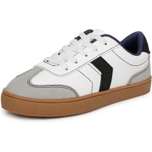 Dr. Scholl’s Shoes Girl’s Madison Play Kids Sneaker(White Grey Smooth)