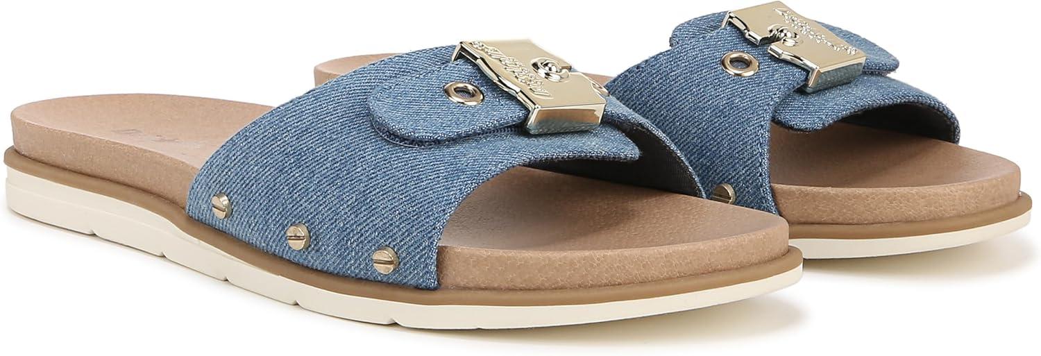 imageDr Scholls Shoes womens Nice Iconic Flat SandalBlue Denim