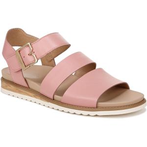 Dr. Scholl’s womens Island Glow Strappy Flat Sandal(Rose Pink)
