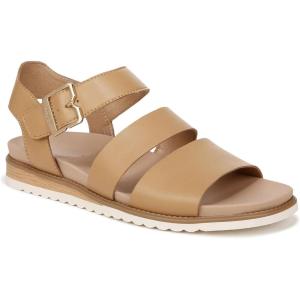 Dr. Scholl’s womens Island Glow Strappy Flat Sandal(Warm Tan)
