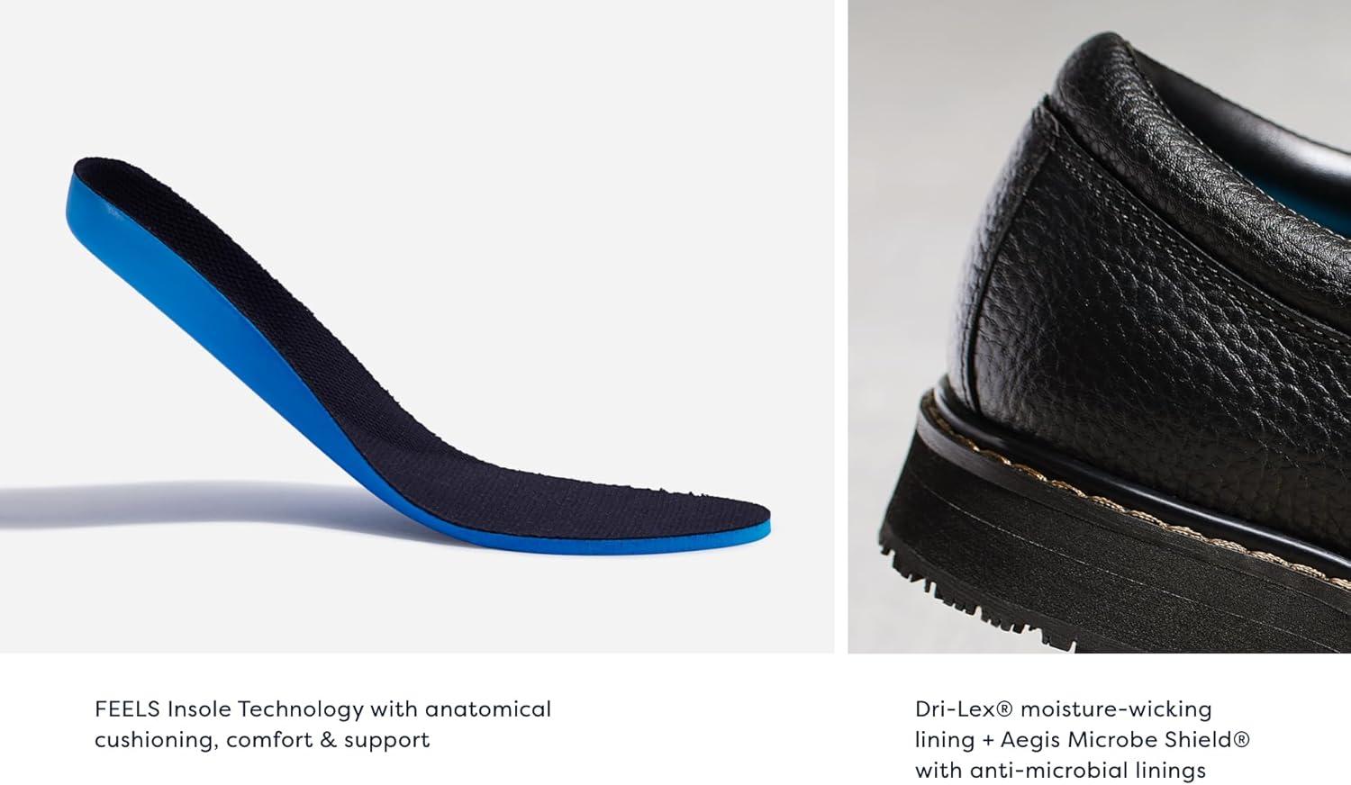 imageDr Scholls Shoes Mens Harrington II Slip Resistant Work OxfordBlack Leather