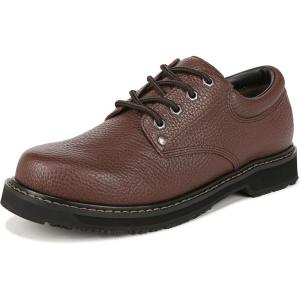Dr. Scholl’s Shoes Men’s Harrington II Slip Resistant Work Oxford(Brown)