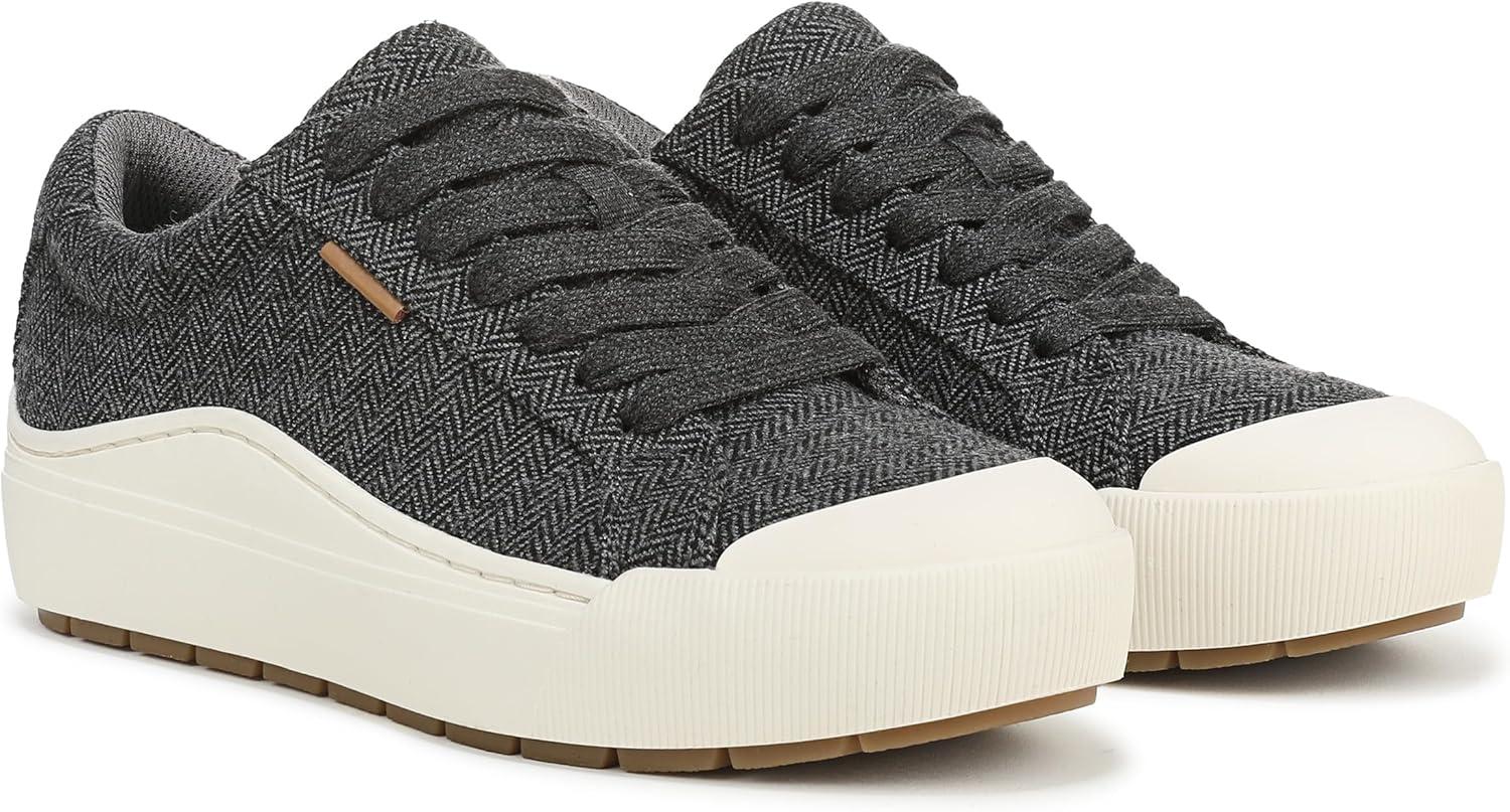 imageDr Scholls Shoes Womens Time Off SneakerCharcoal Grey Herringbone