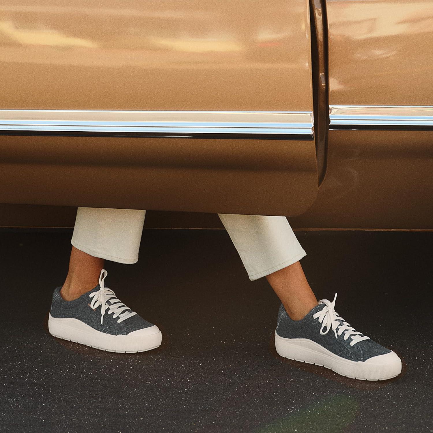 imageDr Scholls Shoes Womens Time Off SneakerCharcoal Wool Fabric