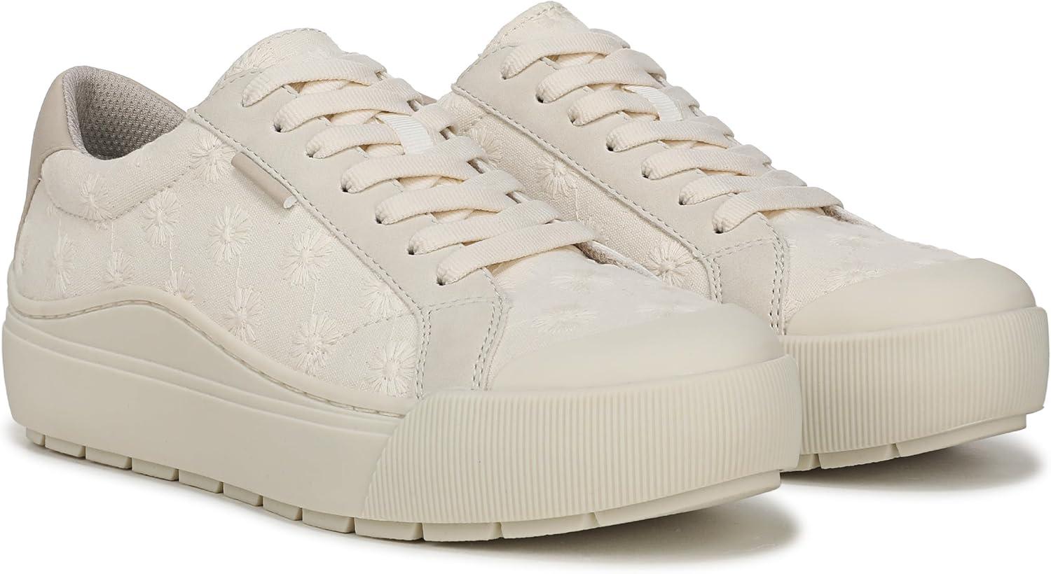 imageDr Scholls Shoes Womens Time Off SneakerOff White Floral Fabric