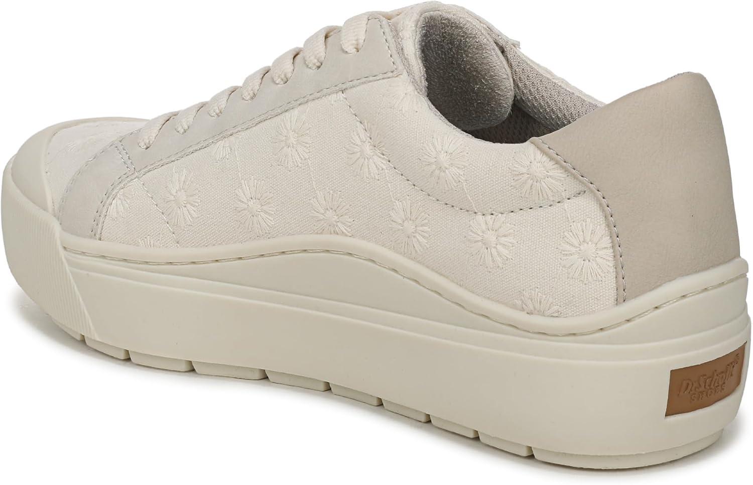 imageDr Scholls Shoes Womens Time Off SneakerOff White Floral Fabric