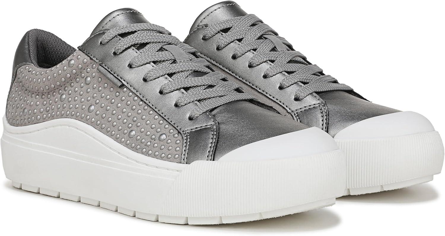imageDr Scholls Shoes Womens Time Off SneakerPewter Metallic Pearls