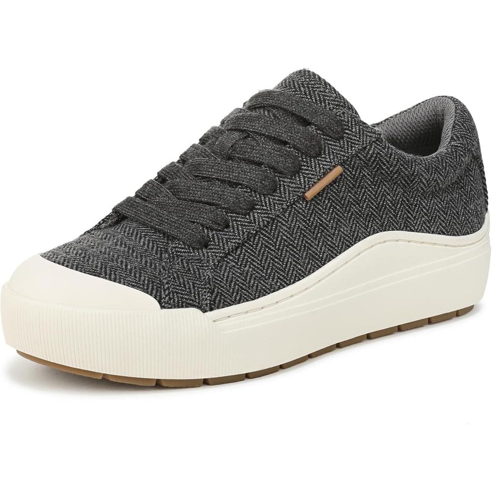 imageDr Scholls Shoes Womens Time Off SneakerCharcoal Grey Herringbone