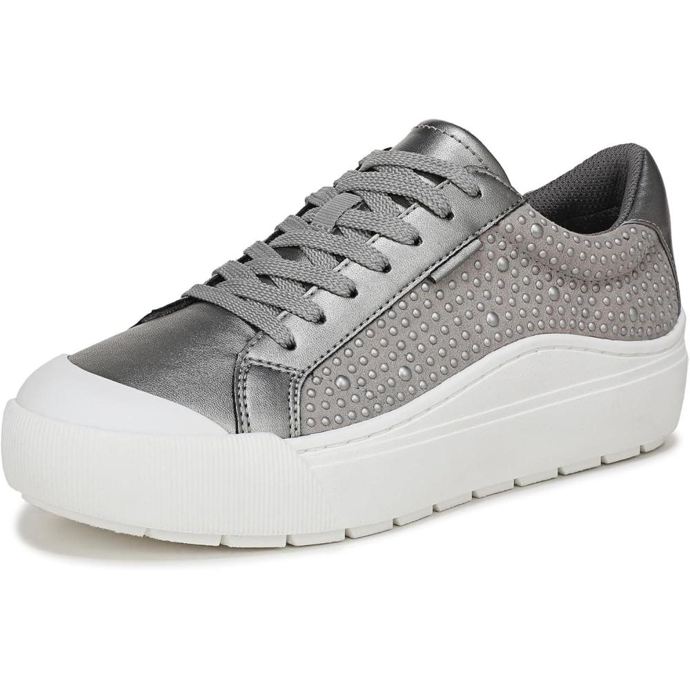 imageDr Scholls Shoes Womens Time Off SneakerPewter Metallic Pearls