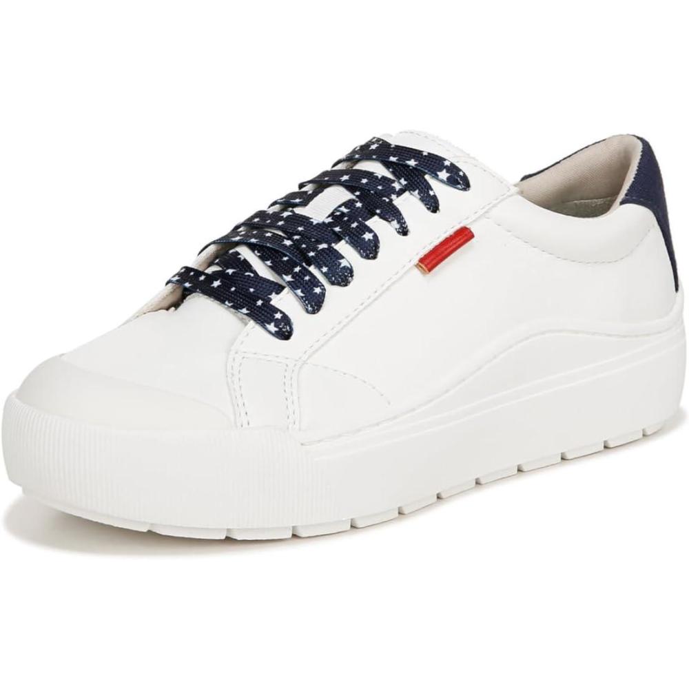 imageDr Scholls Shoes Womens Time Off SneakerWhiteBlueRed