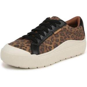 Dr. Scholl’s Shoes Womens Time Off Sneaker(Brown/Black Smooth)