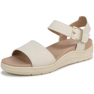 Dr. Scholl’s Shoes Women’s Time Off Sky Sandal(Whitecap Smooth)